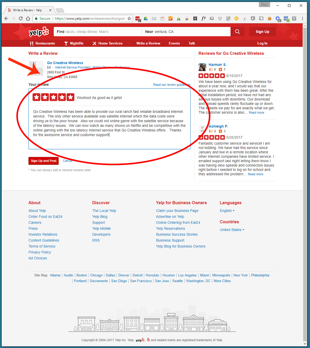 Review Us On Yelp  Instructions To Rate Businesses On Yelp